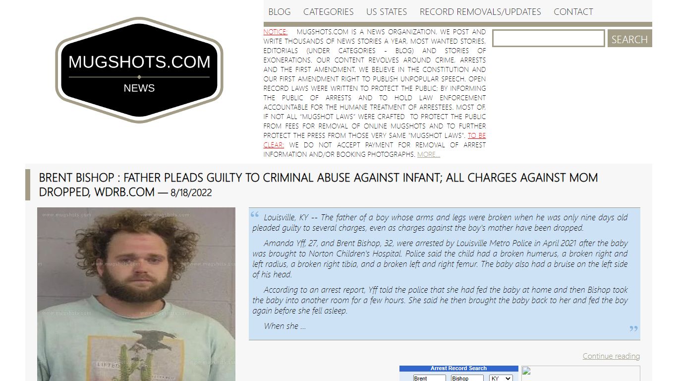 Best search engine for True crime stories | Mugshots.com